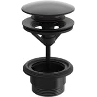 Oras komplet push-up bundventil, 1 1/4", 63 mm, mat sort