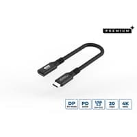 Premium USB-C kabel extender 0,15 meter, 20Gbps, 240W, USB 3.2 Gen 2x2