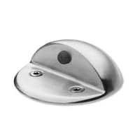 Randi Line 18 skildpadde drstop, 80 mm, 30 mm, matbrstet rustfrit stl, sort gummianslag