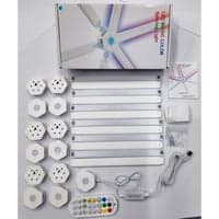 Hexa-Light RGBIC st, 9 lysskinner, vgmonterede, Bluetooth app, USB, 8W, 5V