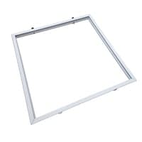 Indbygningsramme til 60x60 cm LED panel, til troldtekt og gips, hvid kant