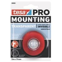 Tesa monteringstape PRO 66965, 5 meter x 19mm, transparent dobbeltklbende tape