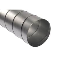 Ventilationsrr, 200 mm, 2 meter, galvaniseret stl