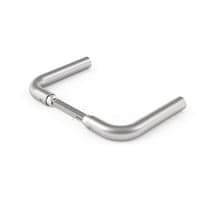 drgreb l-form, 18 mm, uden rosetter, matbrstet rustfrit stl (AISI 304)