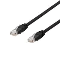 U/UTP Cat6 patchkabel, 30m, UV resistent, 250MHz, Delta certificeret, sort - Deltaco