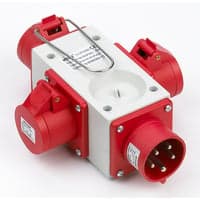 Kompaktforgrener 5P 32A 400V, udgang: 3 x CEE 5P 32A 400V