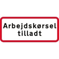 Undertavle, arbejdskrsel tilladt UC20,8, 25x50 cm, T3 refleks, DS/EN12899-1