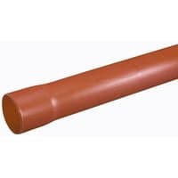 Letbek 32/28 mm PE-kabelrr med muffe, glat/glat, 6 meter, orange - 6 meter