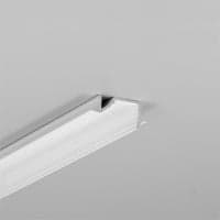 Aluprofil DIAGONAL10 C - Hvid lakeret, indbygget LED skinne (2 meter)