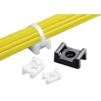 Skruebeslag til kabelbinder, 4-16x11, 100 stk, hvid - Panduit - 100 stk