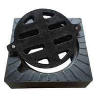 Uni-Cover Komposit - Letvgts karm med fastboltet rist til 315 mm plastbrnd (maks. 40 tons belastning), sort