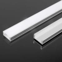 Monteringsst med diffuser til LED-strip, 2000x17,4x7 mm.