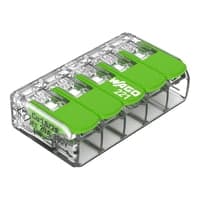 WAGO Green Samlemuffe 5x0,2-4 mm transparent med grn pal, serie 221