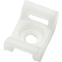 Sokkel til kabelbinder, 22x15mm, hvid - Cabicon