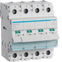 Afbryder 4P, 40A - Hager