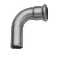 28 mm TURBO Inox bjning, 90, muffe/nippel