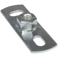 Walraven grundflange, M10, 80x25mm, Elforzinket, med psvejset muffe