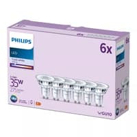 Philips Classic GU10 LED-pre, 4000K, 275lm, 36, 3,5W - 6 pak