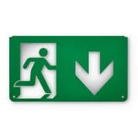 Philips exit skilt, 159z, wl/cm, piktogram pil ned