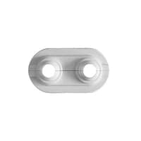 Dobbelt roset, 40 mm, hvid