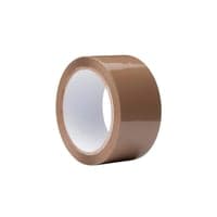 Pakketape, brun PP AC, no noise, 50 mm x 66 meter - Roliba