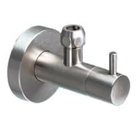 Vola S10-40 vinkelstopventil, 1/2 ", rund, brstet rustfrit stl
