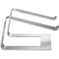High-rise laptop riser, 5kg, aluminium, silver