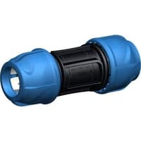 iJOINT plastfitting - Reperationsmuffe m. kompressionskoblinger, 20 x 20 mm