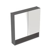 If Spira Pro spejlskab, 2 lger, 58.8x85x17.5cm, Lava/Lakeret mat