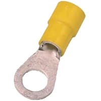 Ringkabelsko isoleret gul, 4-6mm2, M5, DIN46237