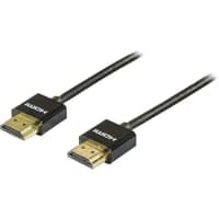 DELTACO tyndt HDMI kabel, HDMI High Speed med Ethernet, HDMI Type A h