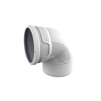 Wavin AS+ bjning, stjdmpende, 160 mm, 87, hvid