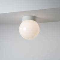 Loft- og vglampe Glob 150 lige, E27, hvid/opal, IP20 - If Electric