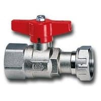 Kuglehane cim 204, 20mm t/vandm, 3/4"-3/4", messing - Cim