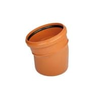 PVC bjning 110mm, 30. Med kort indstiksmuffe SN4, EN1401