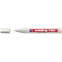 Marker Edding 750 permanent, hvid, 2-4mm