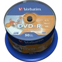 Verbatim DVD-R, 16x, 4,7 GB/120 min, 50-pack spindel, AZO, printable