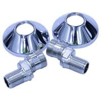 Oras excentrisk tilgangsstykke, 3/4" x 1/2", med afsprring, 70 mm roset, forkromet