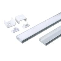 Aluprofil til LED-strip, overflade, 2000x17,4x7 mm, slv