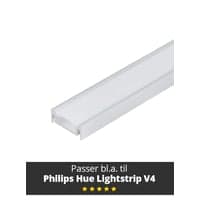 Aluprofil til bl.a. Philips Hue Lightstrips, model S, alu