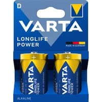 Longlife Power D batteri, 1.5V, alkaline, 2 stk. - Varta