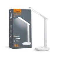 5W genopladelig LED skrivebordslampe, touch dmpbar, CCT, 2600mAh batteri, hvid, inkl. USB-kabel