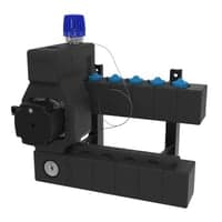 Wavin Comfia Midishunt - Grundfos pumpe og fordelerrr, 6 kredse, messing, 3/4" tilslutning