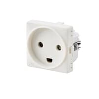FESH SWITCH Curveline stikkontakt med jord, 1 modul, hvid