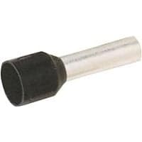 Elpress - Isoleret terminalrr, 1,5 mm / 18,0 mm, sort (farvekode TE) - 500 stk