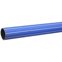 Trykrr 160 mm, bl/kap, PE100, PN10, SDR17, 6 meter - 6 meter