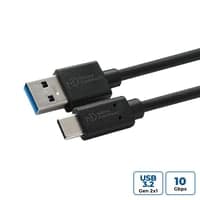 USB C-A 3.2 Gen 1 kabel, 1,5 meter, USB-C til USB 3.0 A, SuperSpeed 5 Gbit/s, sort