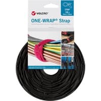 Kabelbinder Velcro One-Wrap, 20x200mm, sort