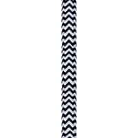 Stofledning, 4 meter, sort/hvid