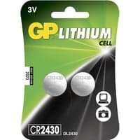 Knapcellebatteri CR2430, 3V, lithium, 2 stk.